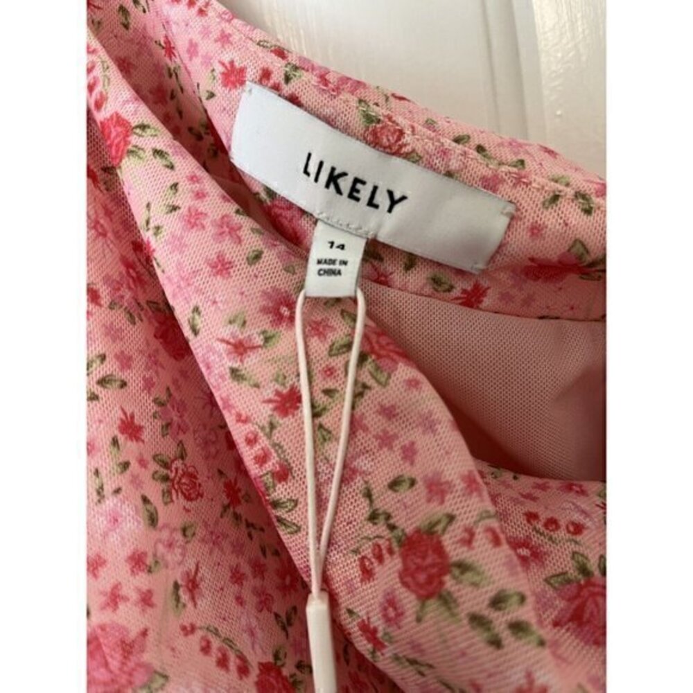 NWT Likely TASH DRESS Color: Roseshadow Mult, Pink, Floral/ One Shoulder Size 14 - Picture 10 of 16